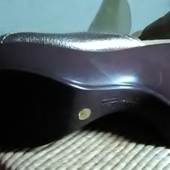 Annie Klein Gold Brown Wedges Size 7 - Picture 4 of 6